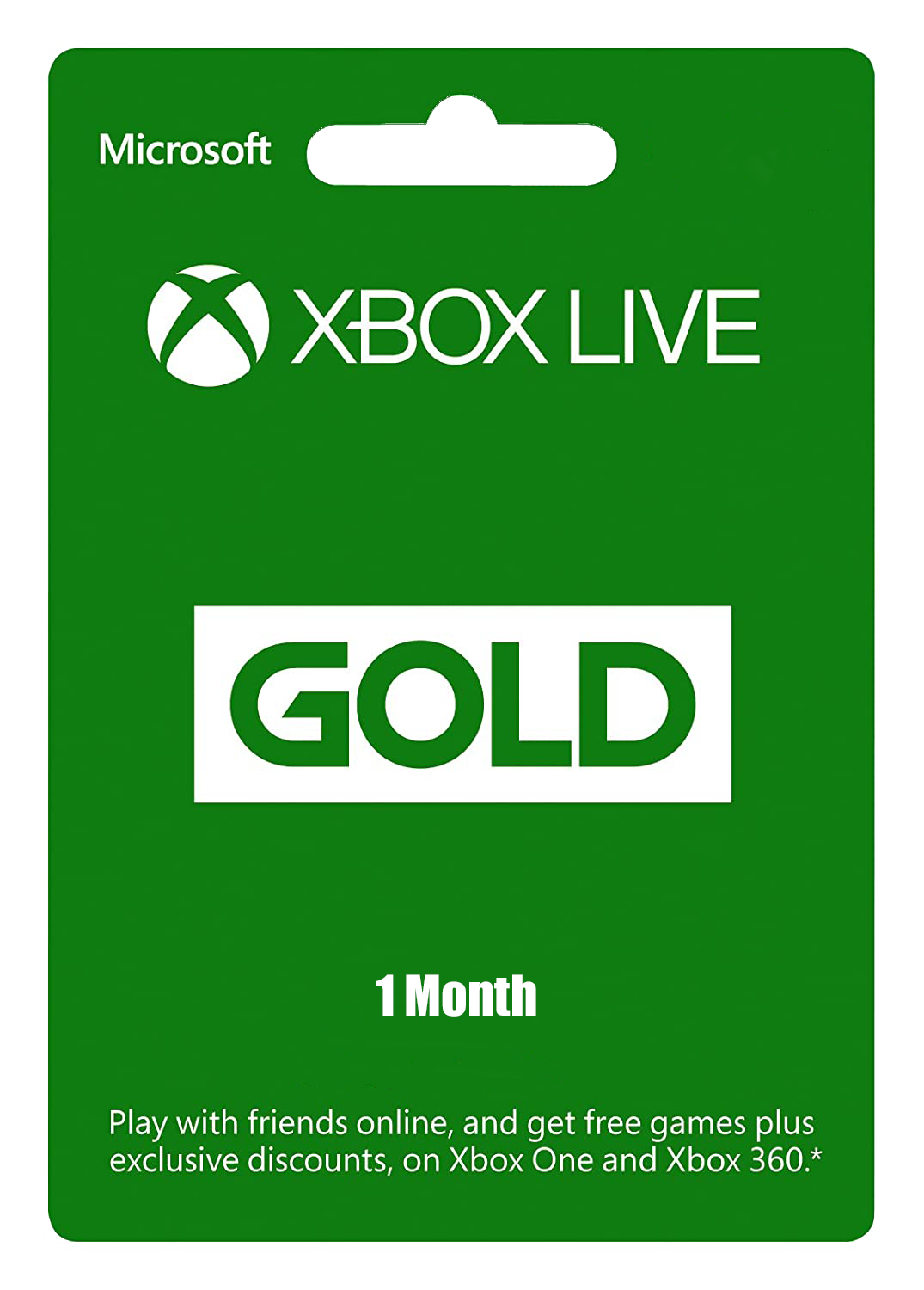 Xbox Gold live 1 month